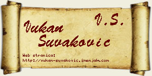 Vukan Šuvaković vizit kartica